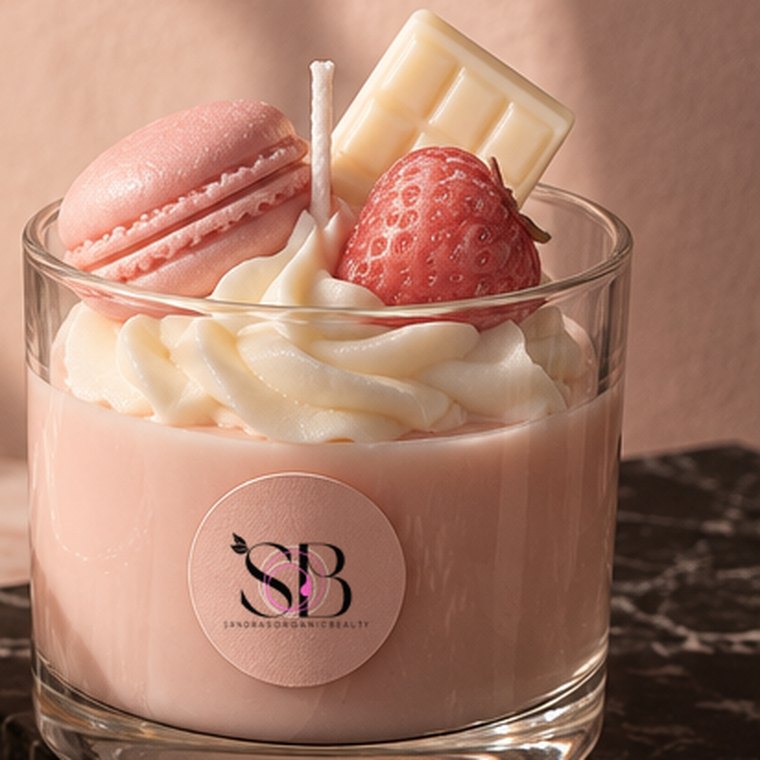Macaron cup candle favour